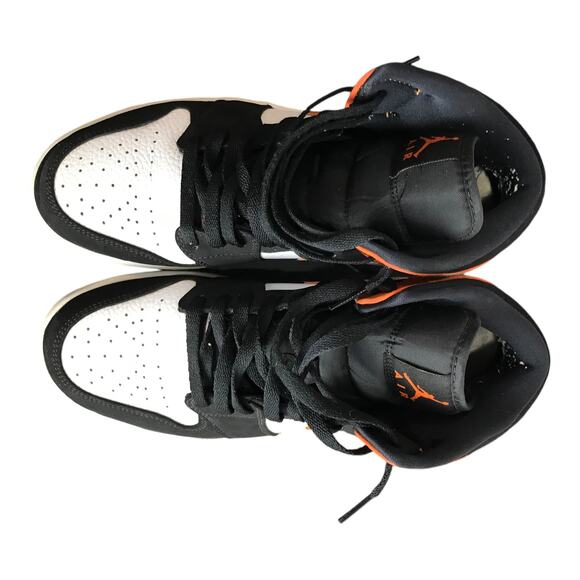 Nike Air Jordan 1 Shattered Backboard Orange Mid Top Shoes Size 9 554724-058 - Picture 8 of 9